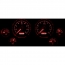 1963-67 Corvette VHX Gauge Kit - Carbon Fiber/Red