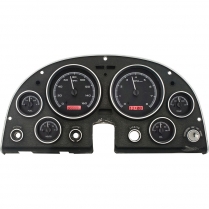 1963-67 Corvette VHX Gauge Kit - Black/Red