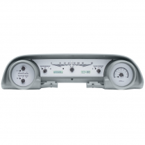 1963-64 Ford Galaxie VHX Gauge Kit - Silver Alloy White