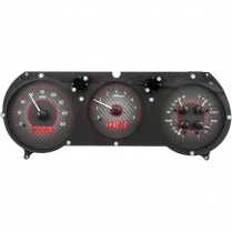 1964-65 Chevelle VHX Gauge Kit - Carbon Fiber/Red