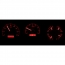 1964-65 Chevelle VHX Gauge Kit - Carbon Fiber/Red