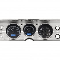 1964-65 Chevelle VHX Gauge Kit - Black/Blue