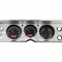 1964-65 Chevelle VHX Gauge Kit - Black/Red