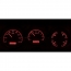 1964-65 Chevelle VHX Gauge Kit - Black/Red