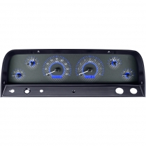 1964-66 Chevy Pickup VHX Gauge Kit - Carbon Fiber/Blue