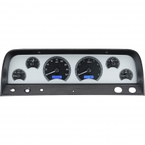 1964-66 Chevy Pickup VHX Gauge Kit - Silver/Blue