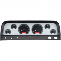 1964-66 Chevy Pickup VHX Gauge Kit - Silver/Red