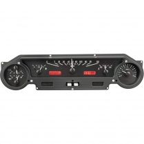 1964-65 Falcon & Mustang VHX Gauge Kit - Black/Red