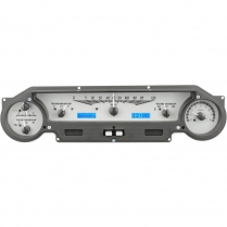 1964-65 Falcon & Mustang VHX Gauge Kit - Silver/Blue