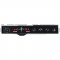 1965-66 Ford Galaxie VHX Gauge Kit - Black Alloy/Red