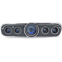 1965-66 Mustang VHX Gauge Kit - Carbon Fiber/Blue