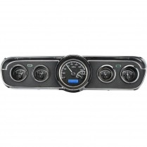 1965-66 Mustang VHX Gauge Kit - Black/Blue