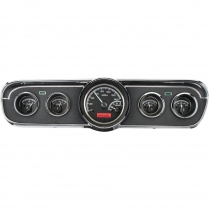 1965-66 Mustang VHX Gauge Kit - Black/Red