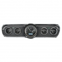 1965-66 Mustang VHX Gauge Kit - Black/White