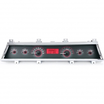 1966-67 Chevelle VHX Gauge Kit - Carbon Fiber/Red