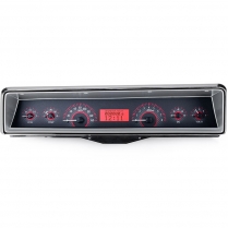 1966-67 Nova VHX Gauge Kit - Carbon Fiber/Red