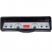 1966-67 Nova VHX Gauge Kit - Silver/Red