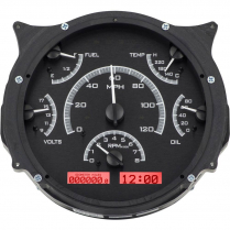 1966-77 Ford Bronco VHX Gauge  Kit - Black/Red