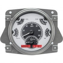 1966-77 Ford Bronco VHX Gauge  Kit - Silver/Red