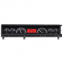 1966-67 Ford Fairlane VHX Gauge Kit - Black/Red