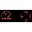 1966-67 Olds Cutlass VHX Gauge Kit - Black/Red