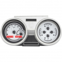 1966-67 Olds Cutlass VHX Gauge Kit - Silver/Red