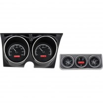 1967 Camaro/Firebird VHX w/Console Gauge Kit - Black/Red