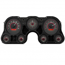 1967-72 Chevy/GMC PU VHX Kit Analog Clock- Carbon Fiber/Red