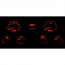 1967-72 Chevy & GMC Pickup VHX Gauge Kit - Carbon Fiber/Red