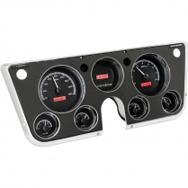 1967-72 Chevy & GMC Pickup VHX Gauge Kit - Black/Red