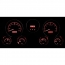 1967-72 Chevy & GMC Pickup VHX Gauge Kit - Black/Red