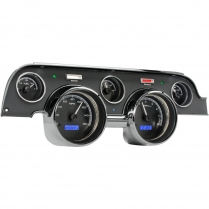 1967-68 Mustang VHX Gauge Kit - Black/Blue