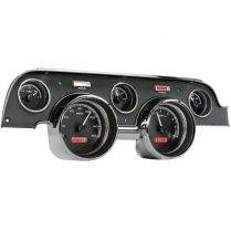 1967-68 Mustang VHX Gauge Kit - Black/Red