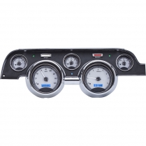 1967-68 Mustang VHX Gauge Kit - Silver/Blue