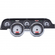 1967-68 Mustang VHX Gauge Kit - Silver/Red