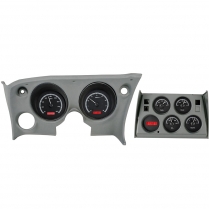 1968-77 Corvette VHX Gauge Kit - Black/Red