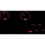 1968-77 Corvette VHX Gauge Kit - Black/Red