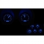 1968-77 Corvette VHX 6 Gauge Kit Analog Clock - Black/Blue