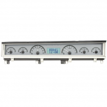 1968-70 Dodge B-Body VHX Gauge Kit - Silver Alloy/White