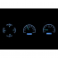 1968-69 Oldsmobile Cutlass VHX Gauge Kit - Black/Blue