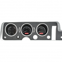 1968 Pontiac GTO VHX Gauge Kit - Black/Red