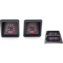 1969 Camaro VHX w/Console Gauge Kit - Carbon Fiber/Red