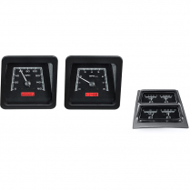 1969 Camaro with Console Gauge Kit VHX Gauge Kit - Black/Red