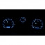 1969 Chevelle VHX Gauges w/Analog Clock - Black Alloy/Blue