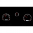 1969 Chevelle VHX Gauge Kit w/Analog Clock - Black/White