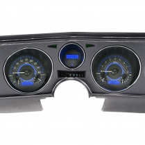 1969 Chevelle VHX Gauge Kit - Carbon Fiber/Blue