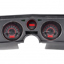 1969 Chevelle VHX Gauge Kit - Carbon Fiber/Red