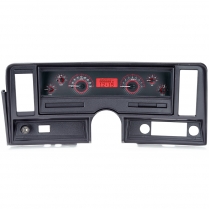 1969-76 Nova VHX Gauge Kit - Carbon Fiber/Red