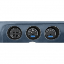 1969 Pontiac GTO VHX Gauge Kit - Black/Blue