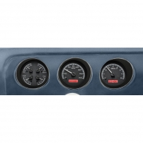 1969 Pontiac GTO VHX Gauge Kit - Black/Red